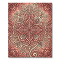 Coral Tan Elaborate Floral Swirl Rug