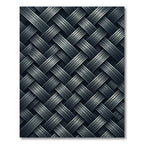 Monochrome Metallic Interwoven Diagonal Weave Rug