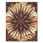 Radiant Terracotta Starburst Desert Sunset Rug