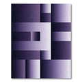 Modern Deep Purple Gradient Geometric Block Rug