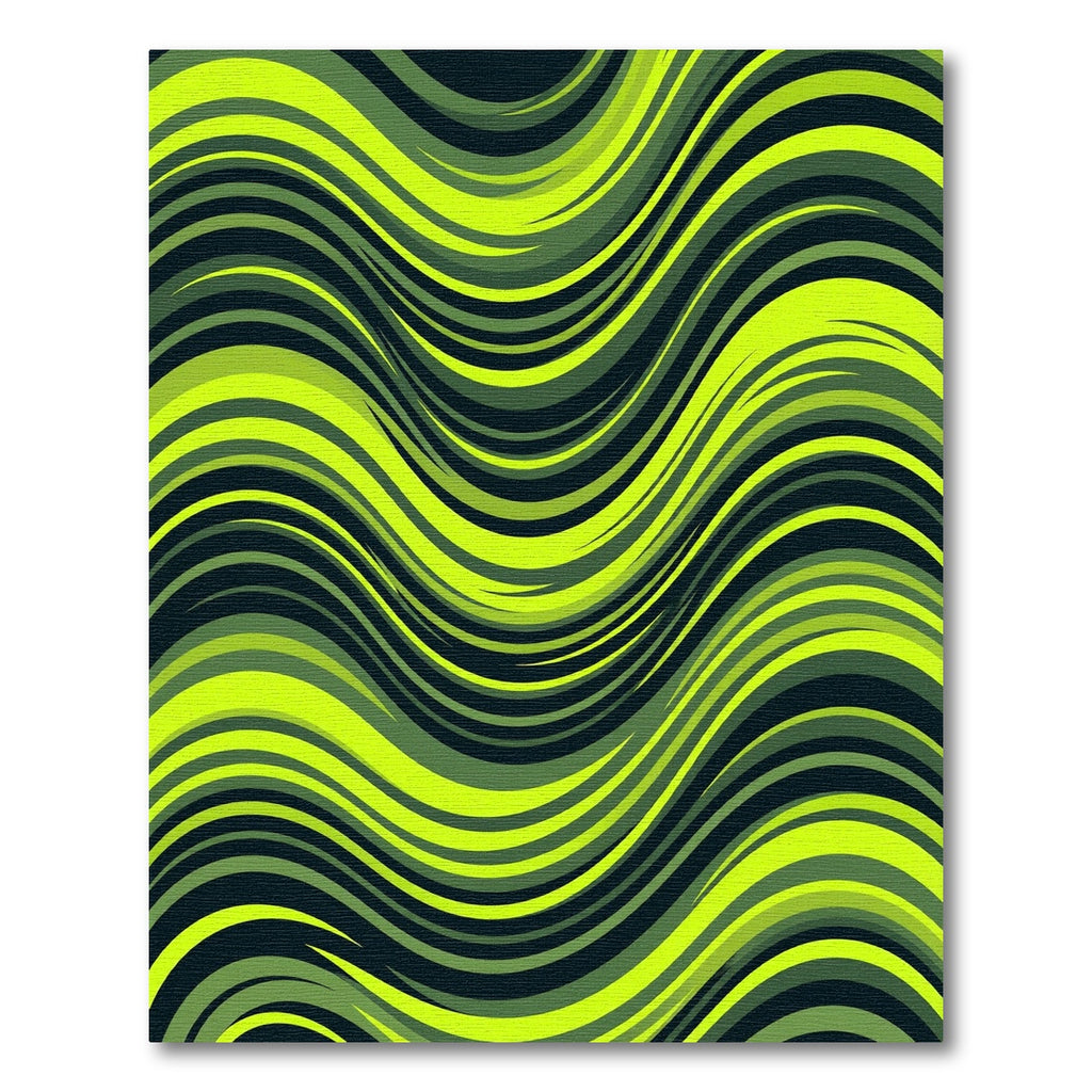Vibrant Lime Green Swirls Rug