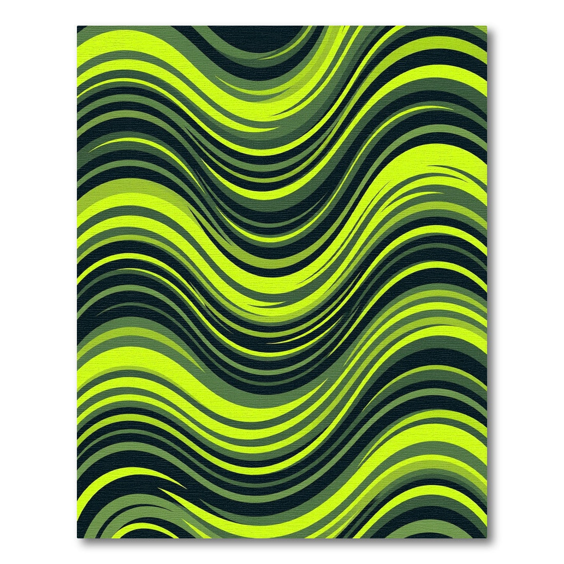 Vibrant Lime Green Swirls Rug