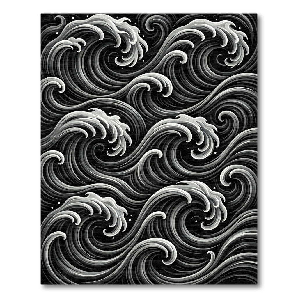 Monochromatic Dynamic Swirl Wave Rug