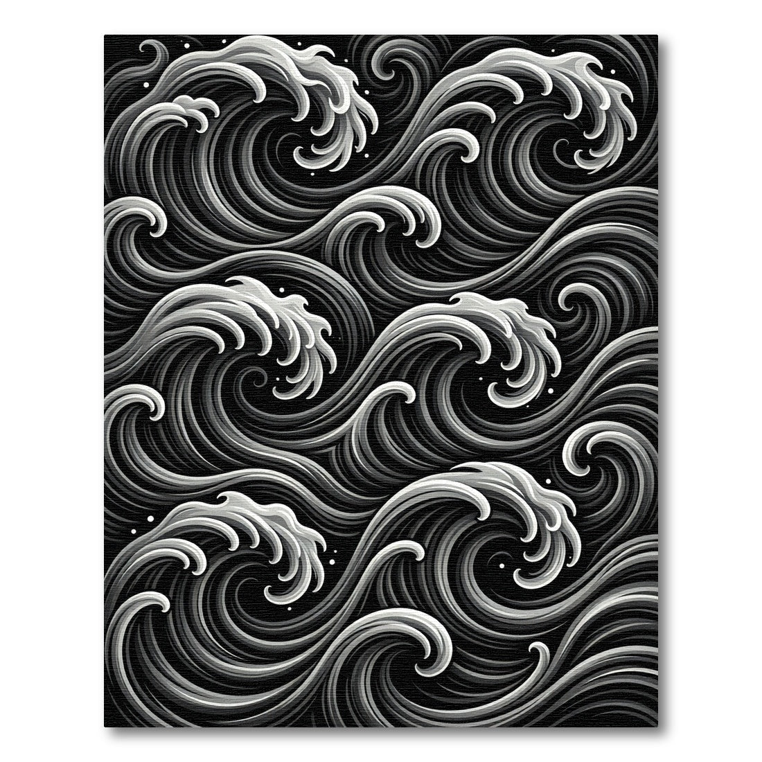 Monochromatic Dynamic Swirl Wave Rug
