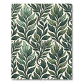 Verdant Green Leaf Vine Art Nouveau Rug