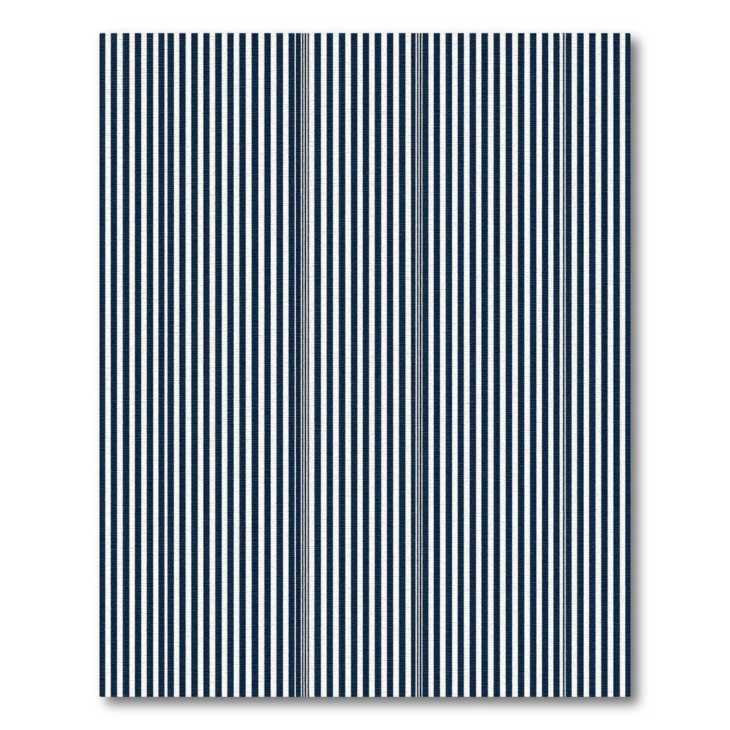 Navy White Parallel Lines Rug
