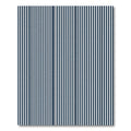 Navy White Parallel Lines Rug