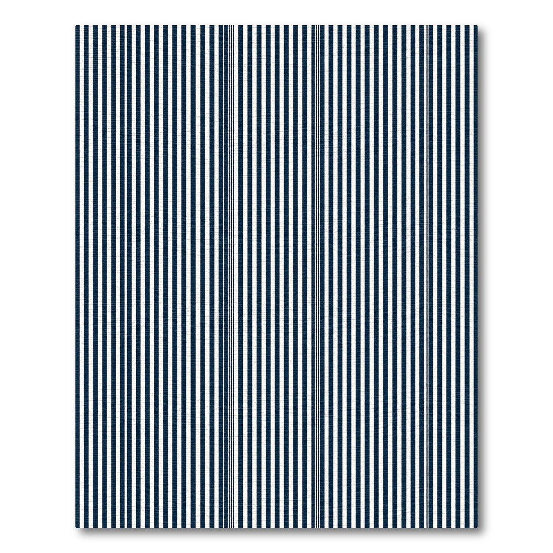 Navy White Parallel Lines Rug