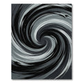 Monochrome Swirling Abstract Cyclone Vortex Rug