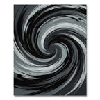 Monochrome Swirling Abstract Cyclone Vortex Rug