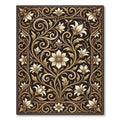 Elaborate Gilded Floral Swirl Art Rug