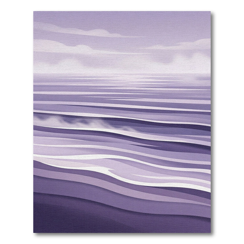 Ethereal Lavender Minimalist Ocean Wave Rug