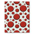 Red Crimson Orb Dot Pattern Rug