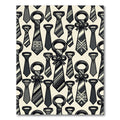 Sophisticated Monochrome Tie Knot Geometric Rug