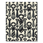 Sophisticated Monochrome Tie Knot Geometric Rug