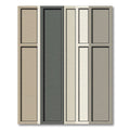 Neutral Tone Rectangular Panel Composition Rug