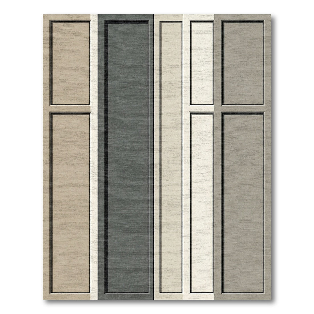 Neutral Tone Rectangular Panel Composition Rug