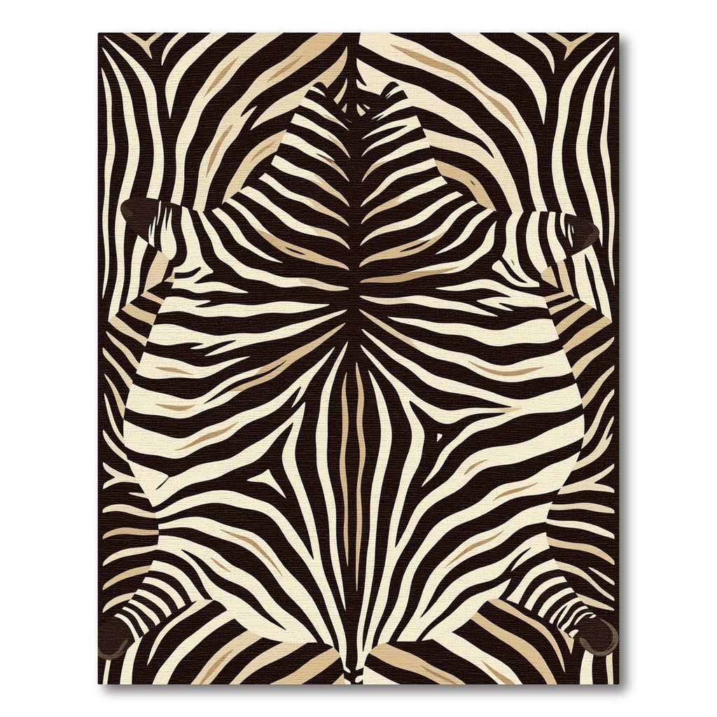 Stripped Zebra Skin Overlay Rug