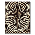 Stripped Zebra Skin Overlay Rug