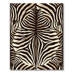 Stripped Zebra Skin Overlay Rug