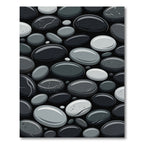Monochrome Smooth River Stone Rug