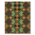 Midcentury Geometric Earth Tone Diamond Rug
