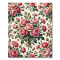 Vintage Rose and Carnation Bouquet Rug