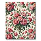 Vintage Rose and Carnation Bouquet Rug