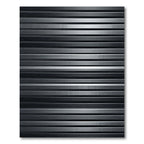 Modern Sleek Metallic Silver Striped Rug
