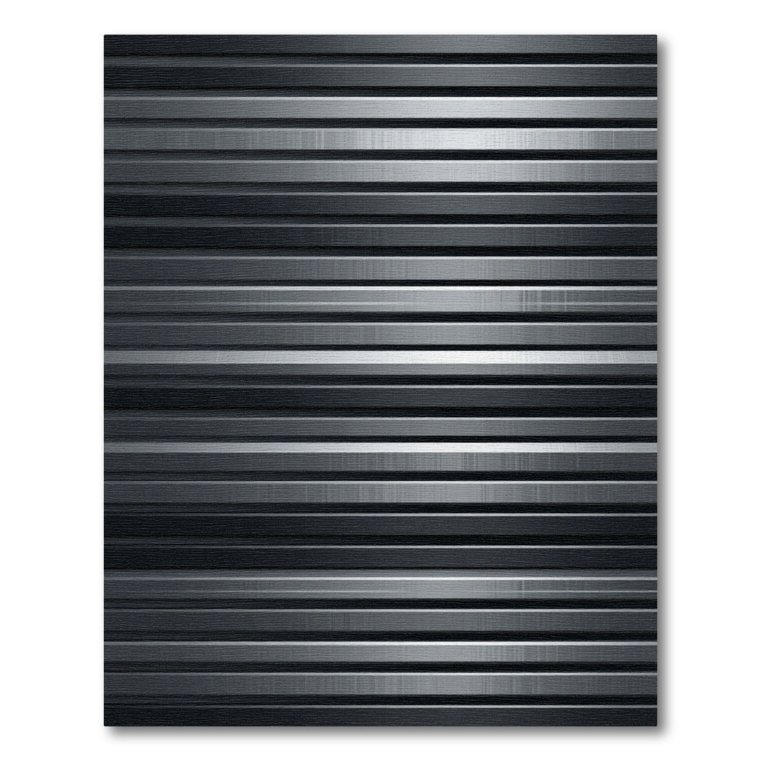 Modern Sleek Metallic Silver Striped Rug