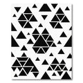 Minimalist Black and White Geometric Triangles Rug