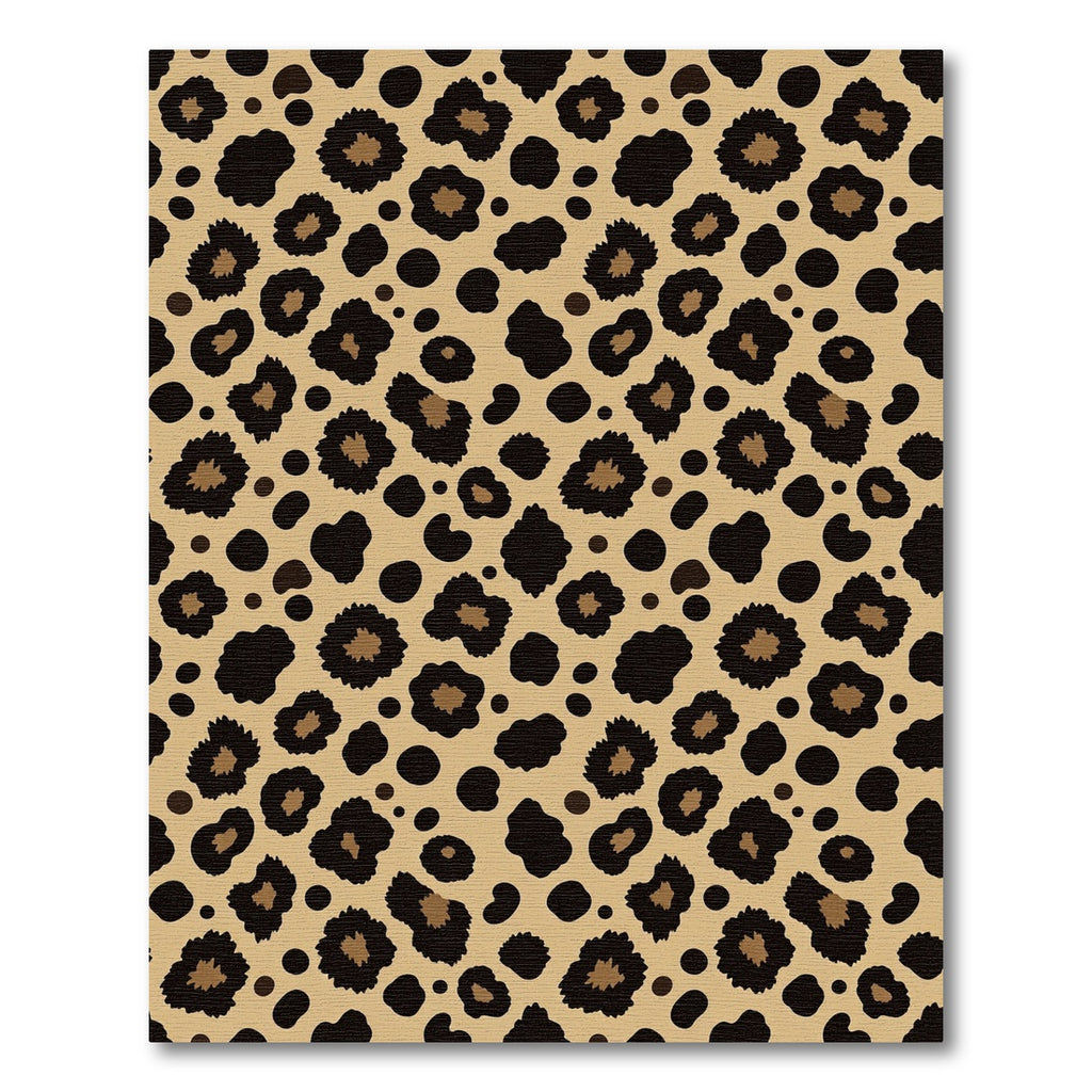 Brown Black Spotty Animal Print Rug