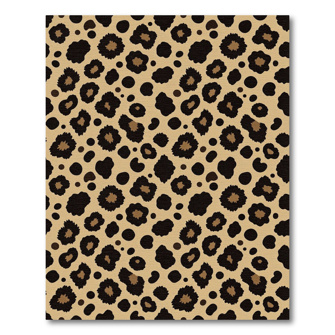 Brown Black Spotty Animal Print Rug
