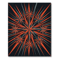Geometric Starburst Orange and Charcoal Rug