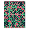 Peony Trellis Garden Teal Rose Rug