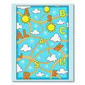 Playful Alphabet Sky Clouds Rug