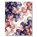 Ethereal Plum and Blush Abstract Watercolor Rug