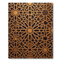 Geometric Golden Star Bronze Lattice Rug