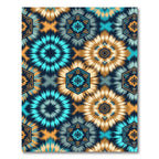 Tie Dye Hexagonal Sunburst Rug