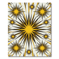 Radiant Starburst Yellow Black Rug
