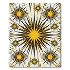 Radiant Starburst Yellow Black Rug