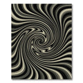 Monochromatic Swirl Optical Illusion Rug