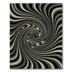 Monochromatic Swirl Optical Illusion Rug