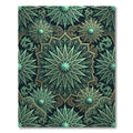 Deep Emerald Starburst Mandala Rug