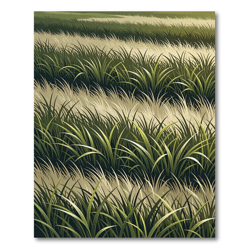 Lush Green Verdant Meadow Grass Rug