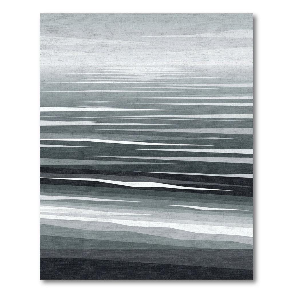 Monochromatic Abstract Horizontal Lines Rug