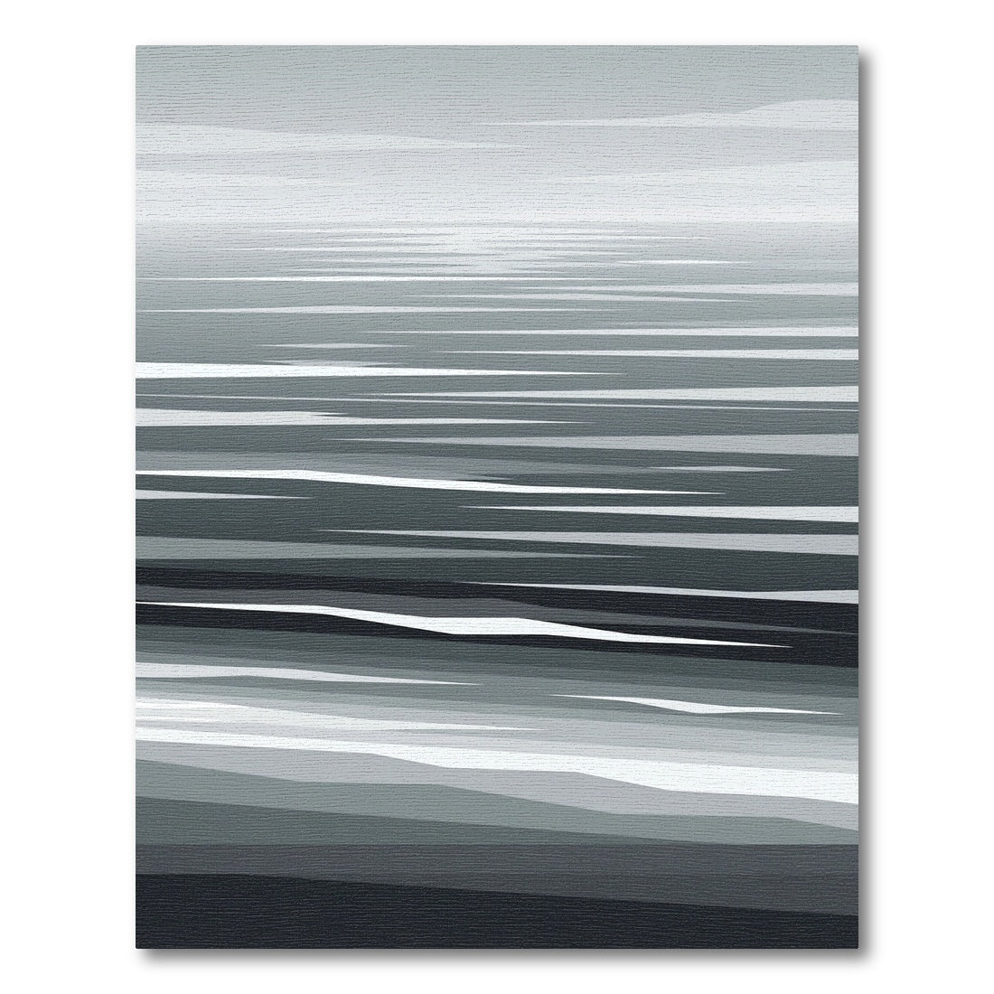 Monochromatic Abstract Horizontal Lines Rug