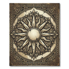 Antique Sunburst Mandala Rug