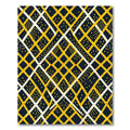 Midnight Yellow Diamond Dot Weave Rug