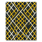 Midnight Yellow Diamond Dot Weave Rug